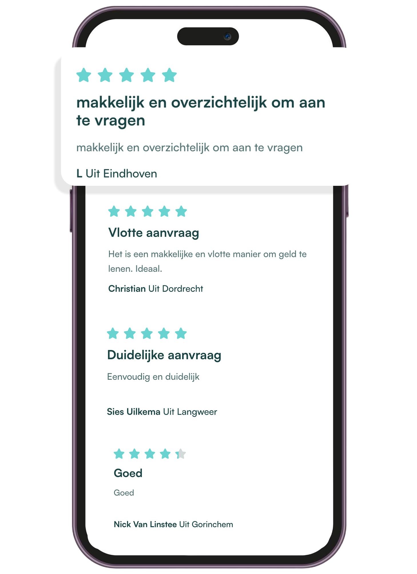 Beheer eenvoudig uw financiering, vanaf elke locatie en gemakkelijk via onze app